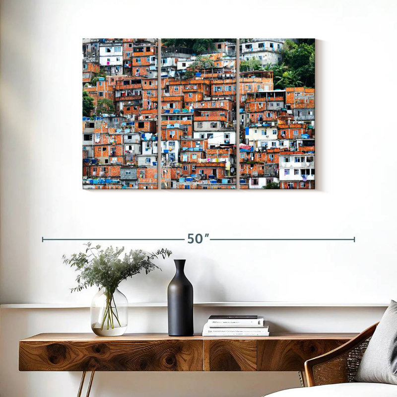 Favela à Rio, H 24 po x l 38 po