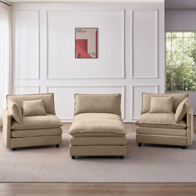 Canapé modulaire confortable en tissu d'ameublement modulaire Chenille