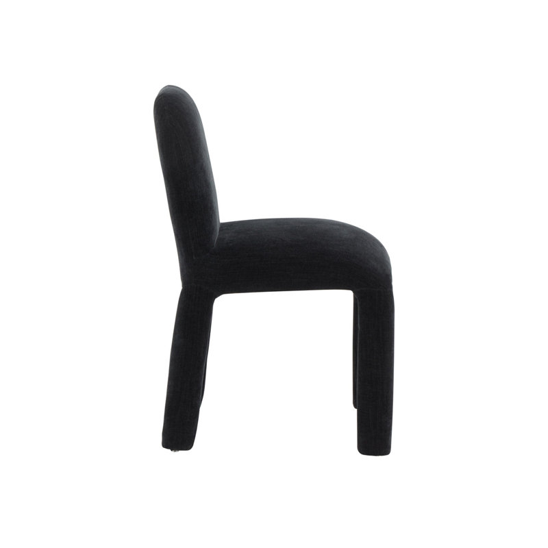Chaise en velours Lisa Performance, Noir