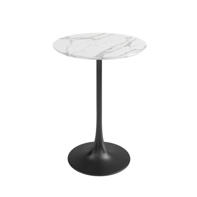 Bellamia Counter Height 24" Round Dining Table with Steel Pedestal Base for Indoors by George Oliver