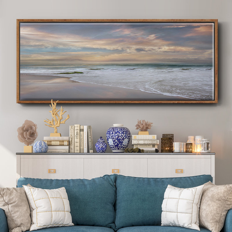 Soft Twilight- Framed Canvas, 12" H x 30" W