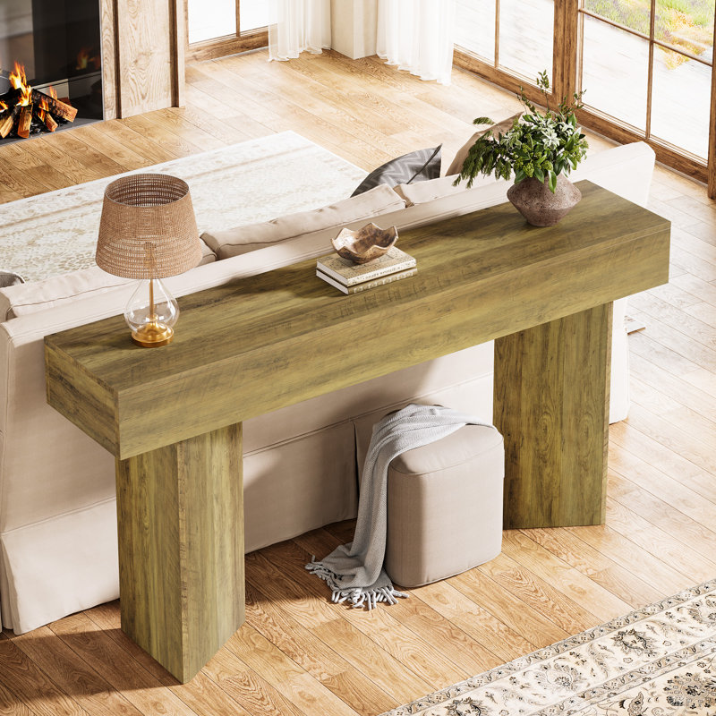Console 63 po de long pour le vestibule, brun