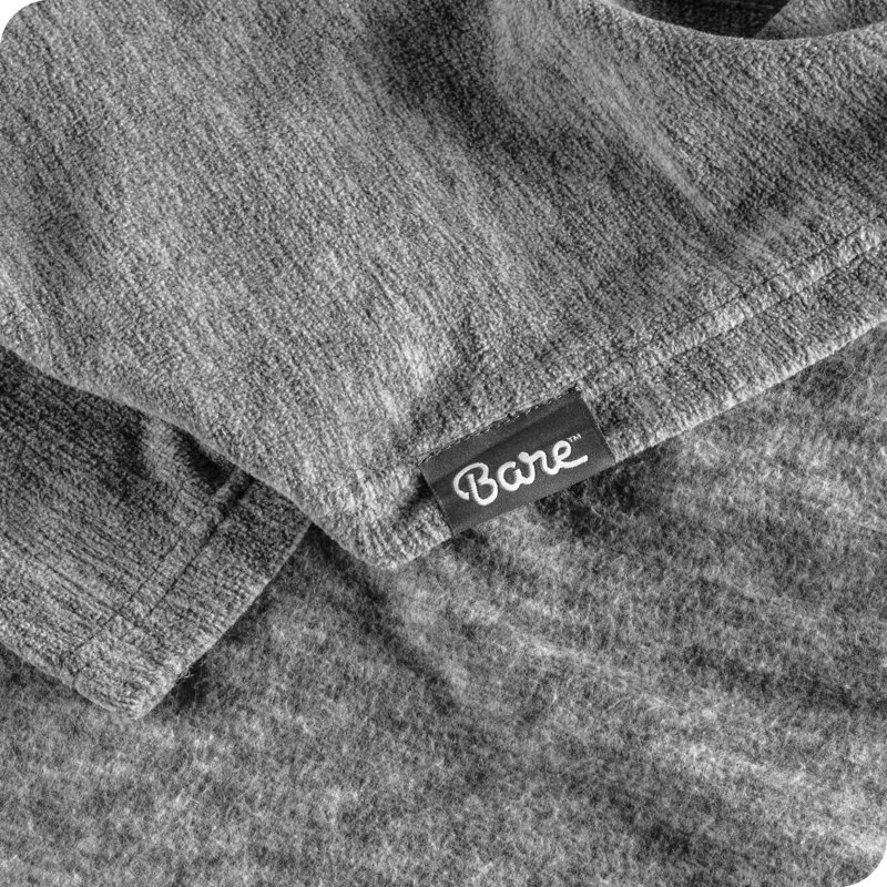 Couverture polaire légère, Double / Grand, Gris clair chiné