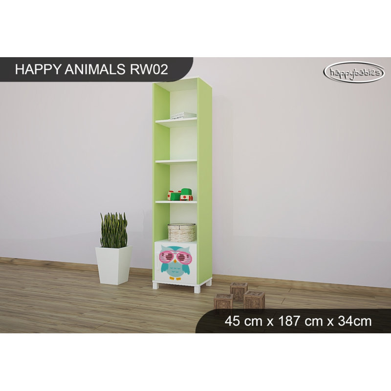 187cm H X 45cm W Cube Unit Kids Bookcase, Green