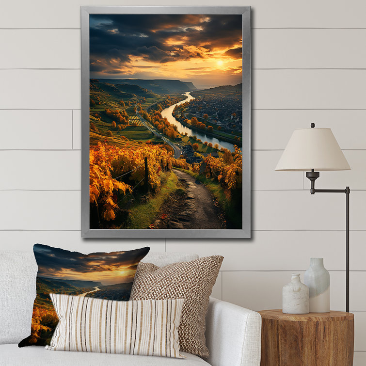 Millwood Pines 'Paint by Number Autumn Scene' Graphic Art Print, Gray