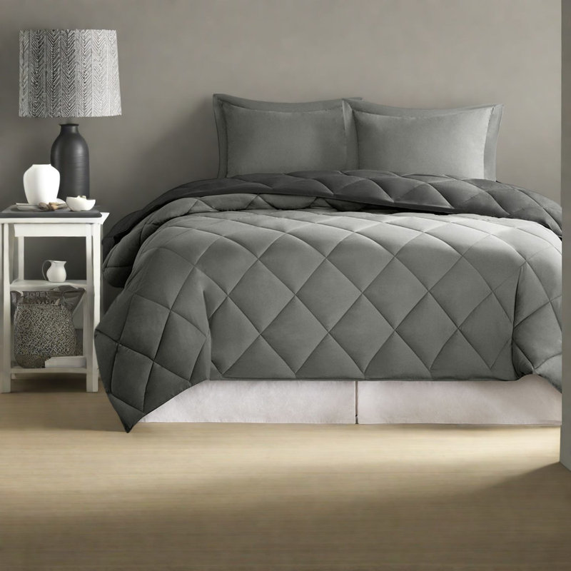 Scotchgard Polyester Bedding Sets, Reversible Diamond Quilt For Home