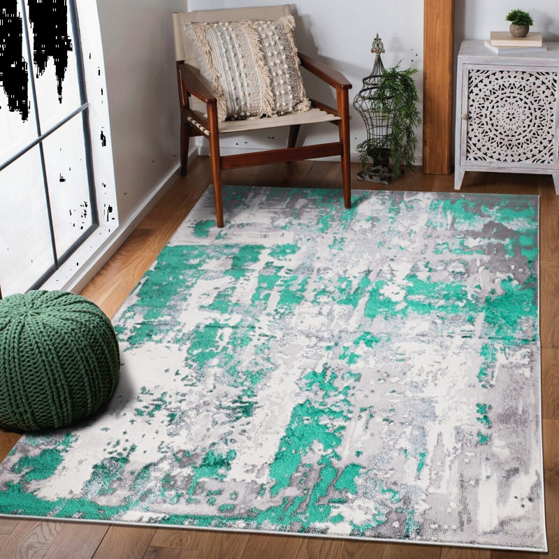 Bhoyar Abstract Area Rug, Round 120cm