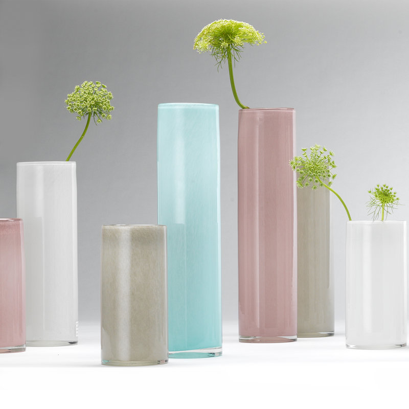 Glass Table Vase, Pink Salt