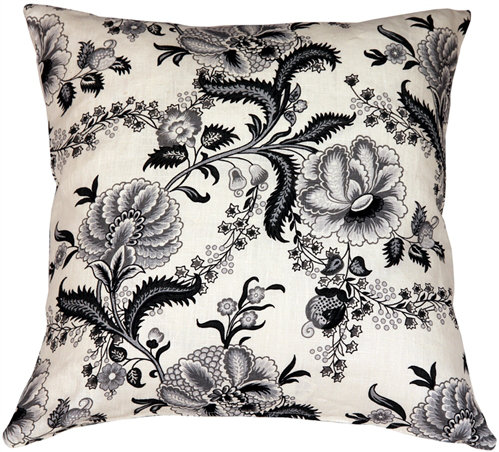 Tuscany Floral Linen Throw Pillow