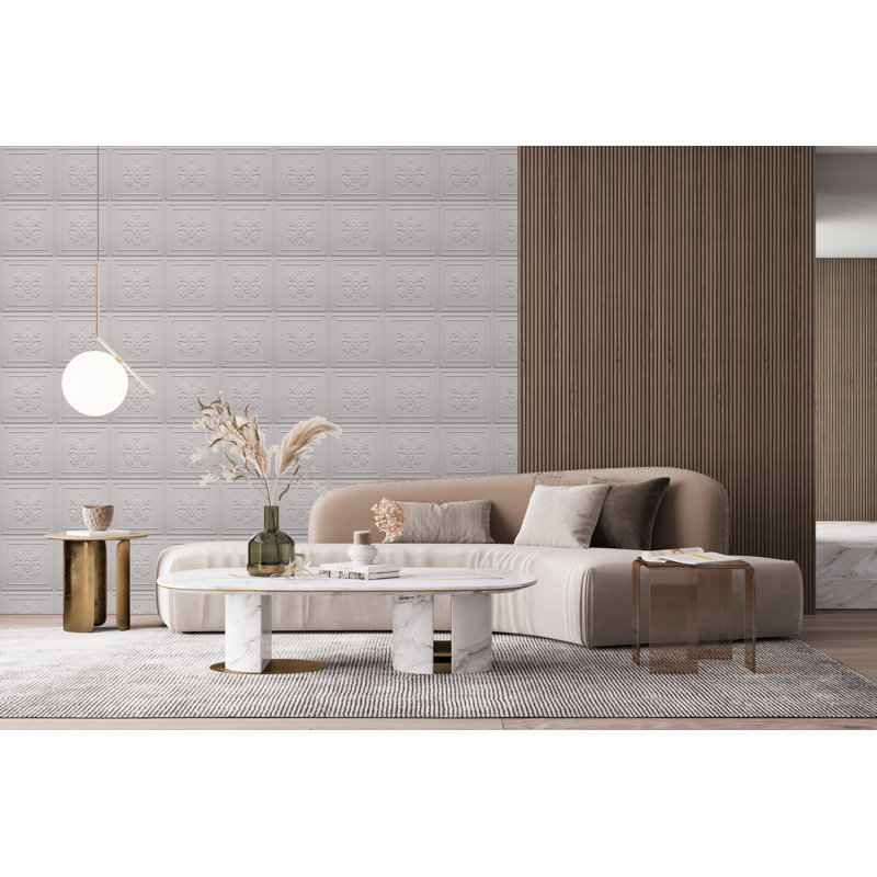 Panneau mural 3D blanc 19,7 po x 19,7 po Falkirk Ross (paquet de 5)