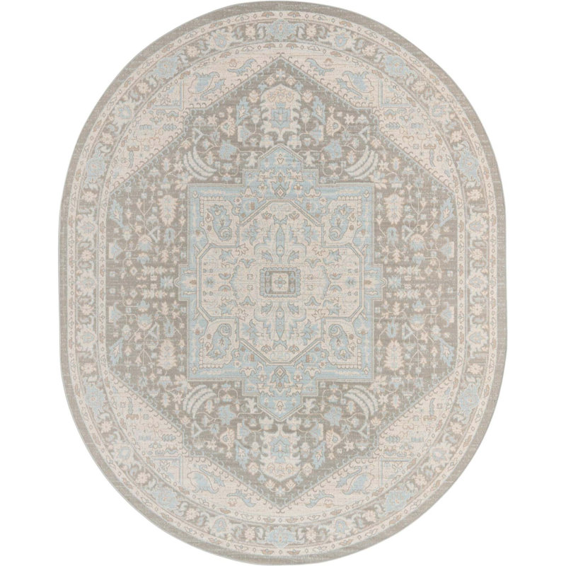 Shaundrelle Oriental Indoor Rug, Oval 5'1" x 8'