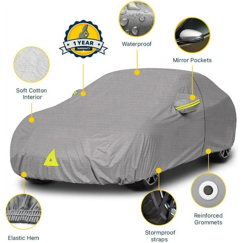 Housse de voiture imperméable pour berline Seal Seal C4 Berline L 178 po à 185 po x H 59 po, H 59 po x l 185 po x P 178 po