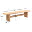 Alpine 74" Bench In Distressed Oak