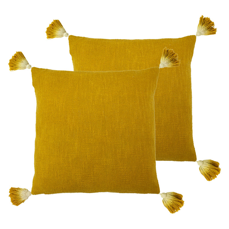 Square Cushion, Moss, Feathers