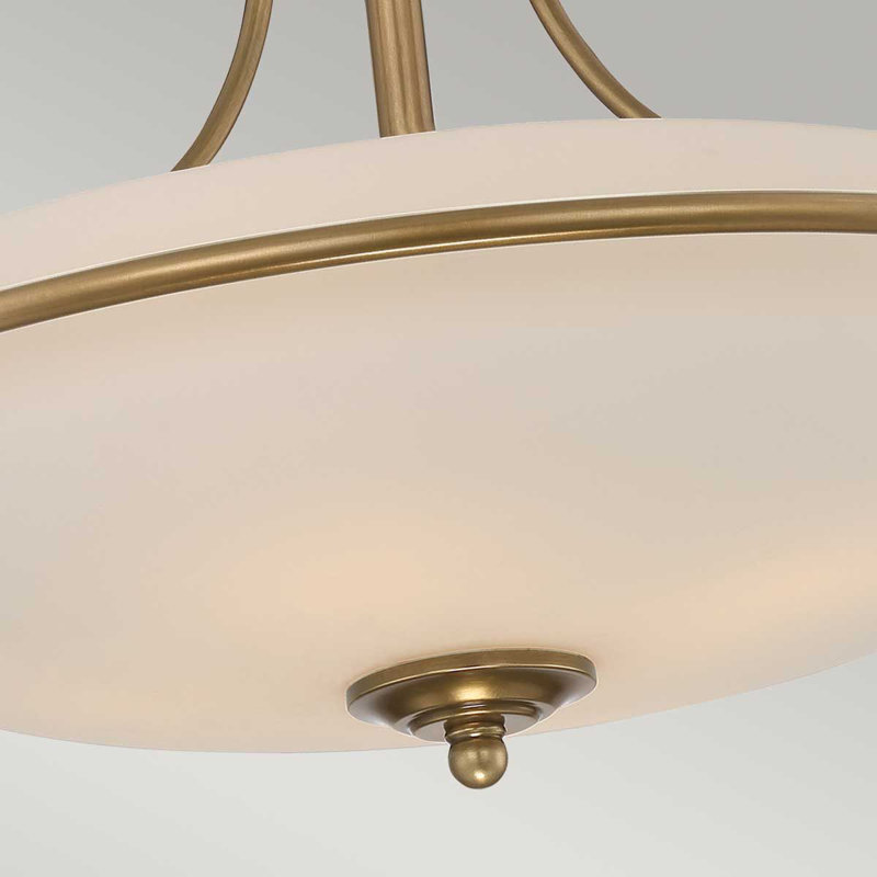 Fremont Frosted Glass Semi Flush Mount