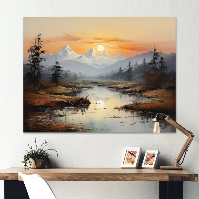 Sunset River Retreat - Landscapes Canvas Prints, Toile tendue, H 34 po x l 44 po x P 1,5 po