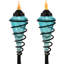 Ensemble de 2 torches de jardin en verre à tourbillon avec hauteur réglable Schofields-2097515949-2097550797
