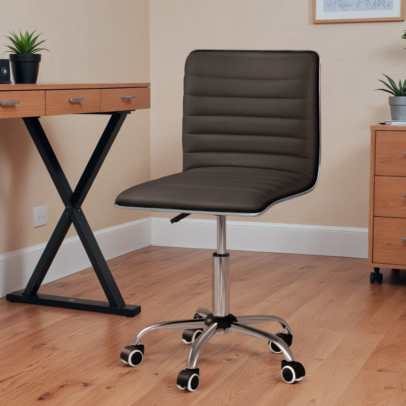 Chaise de bureau d'ordinateur Kaycee, Brun