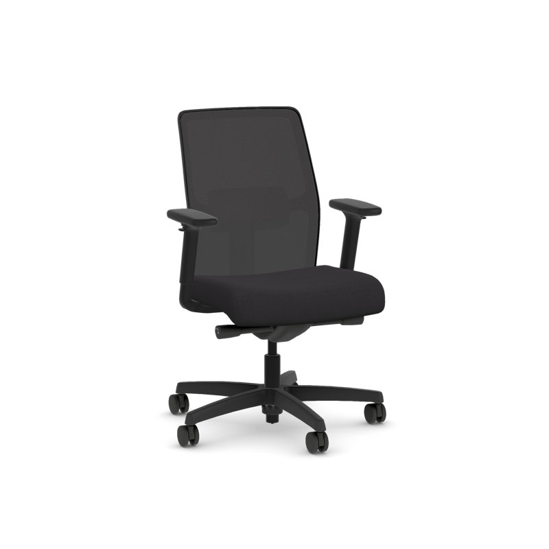 HON Ignition 2.0 Low-Back Mesh Task Chair, Advanced Tilt, Black Frame, Onyx, Onyx, Black, Advanced Tilt