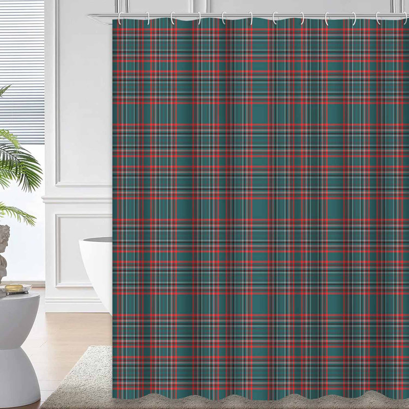 Rideau de douche Tartan, L 72 po x l 84 po