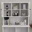 Armoire de rangement pour la lessive blanche avec tablettes réglables et panier à deux places efficace-291058331