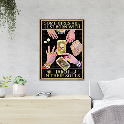 Tarot - Certaines filles sont juste nées avec le tarot dans leur âme - 1 pièce, impression sur toile tendue