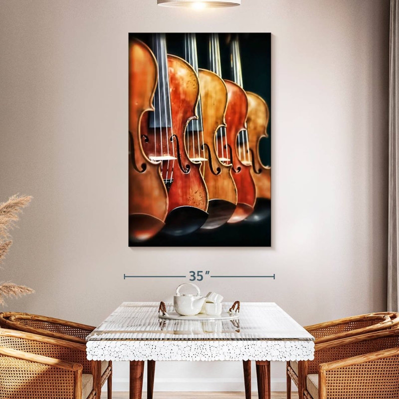 Abarca Row Of Violins, 36" H x 24" W