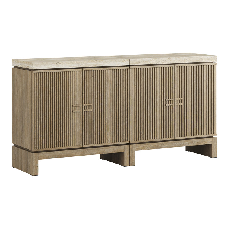 Buffet 2 portes, Travertine Greige - ensemble de 2