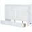 Space Saving Queen Bed, White, With And Generous Drawer Inside White Bed For Queen, Plug Spacious-1640191498-1640191496