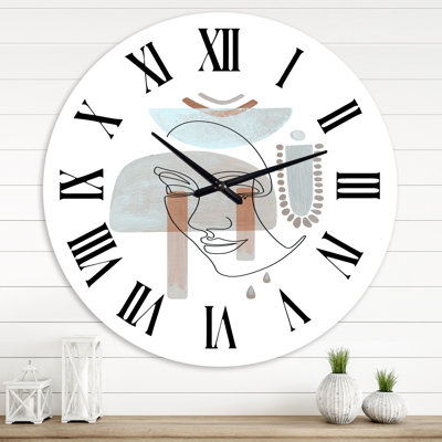Minimal Compositions of Abstract faces V - Horloge murale moderne