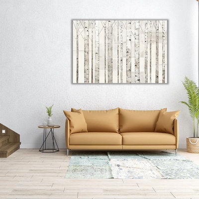 Birch Tree Canvas Wall Art | Birch Trees on White
