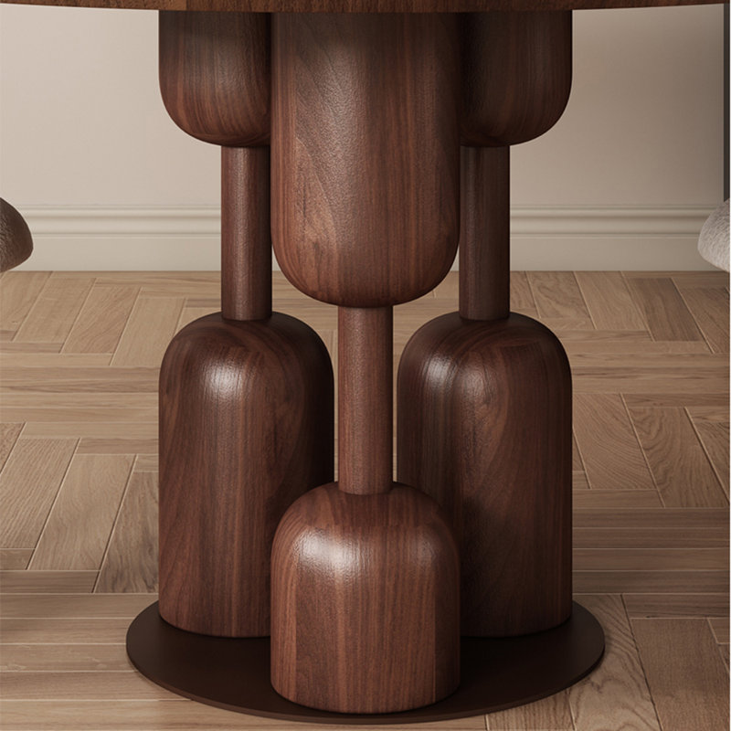 Table de salle à manger en bois massif de style américain Kiristen, H 29,5 po x L 51 po x l 51 po