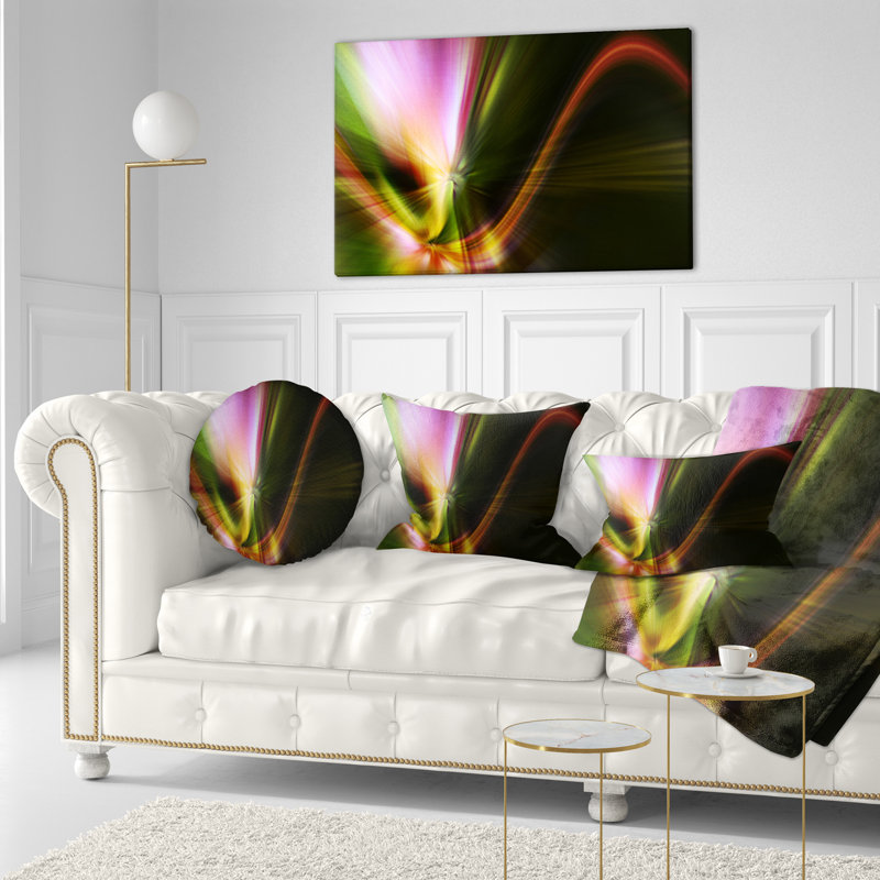 Rays of Speed - oreiller imprimé abstrait vert