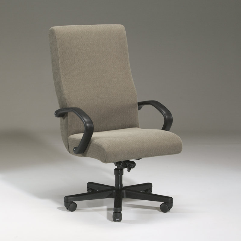 Polyester Blend Conference Chair, Sky, Walnut, Tilt Lock Included