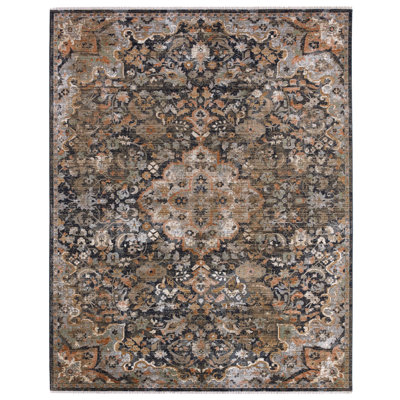 Finnuala Medallion Brown Area Rug (8'X10'2")