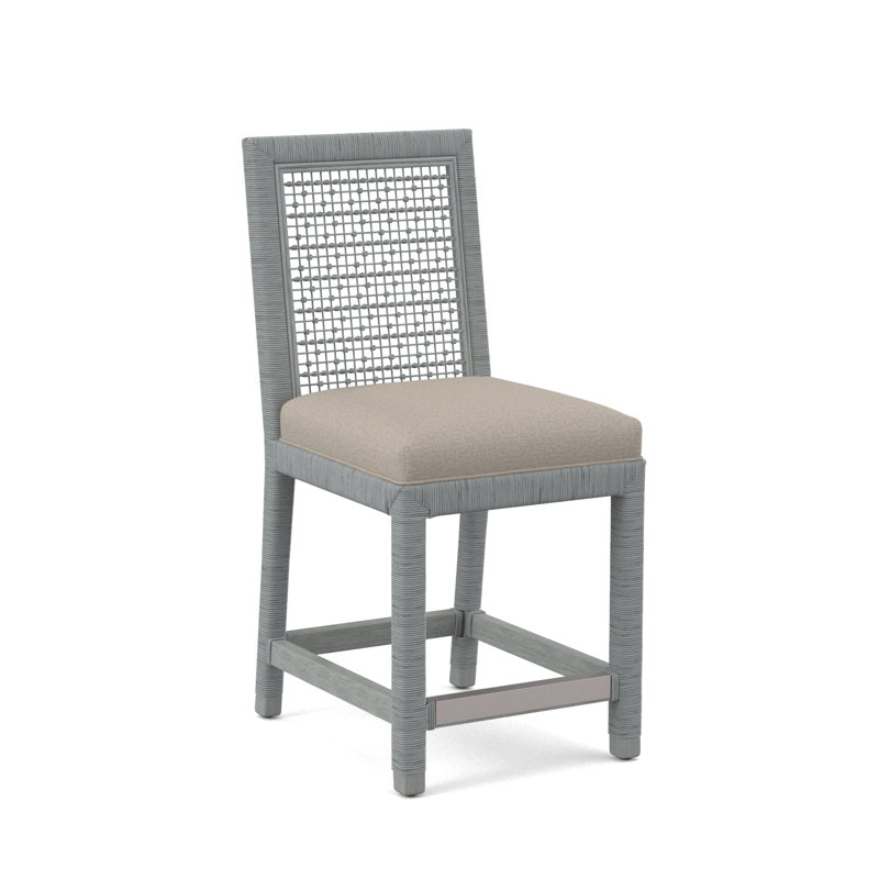 Pine Isle 24" Counter Stool, Fantail Blue; 0569-66, Nickel