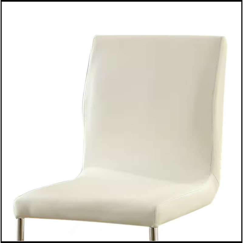 Chaises de salle à manger en métal chromé 2 pièces Modern Elegance