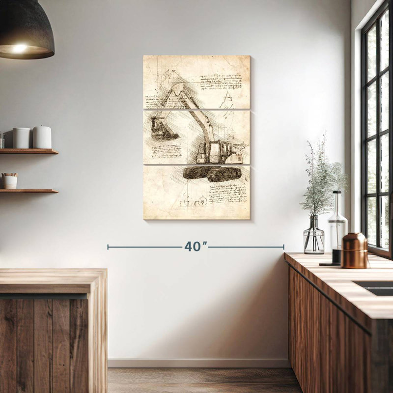 Excavator, 38" H x 24" W