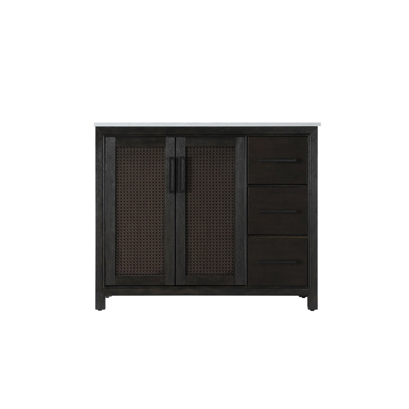 Meuble-lavabo simple 42 po, Chêne chocolat