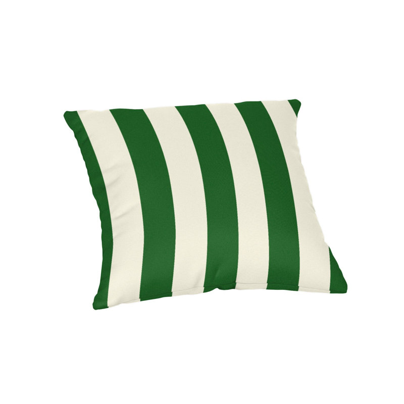 Casual Cushion Patterned Sunbrella® Fabric 1-Piece Indoor/Outdoor Square Throw Pillow, 15"W x 15"L, Maxim Cocoa, 15"H x 15"W