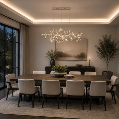 Eclectic 20 Light Crystal Branch Chandelier