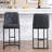 Set Of 2,Modern Upholstered Bar Stool With Button-Tufted Backrest, Counter Height Chair With Sturdy Metal Frame, Comfortable Padded Seat For Kitchen, Bar, Or Dining Room