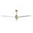 72" Solid Wood 3-Blade Ceiling Fan With Remote Control-357592001