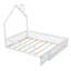 Lit plateforme en bois pleine grandeur avec garde-corps-900237368