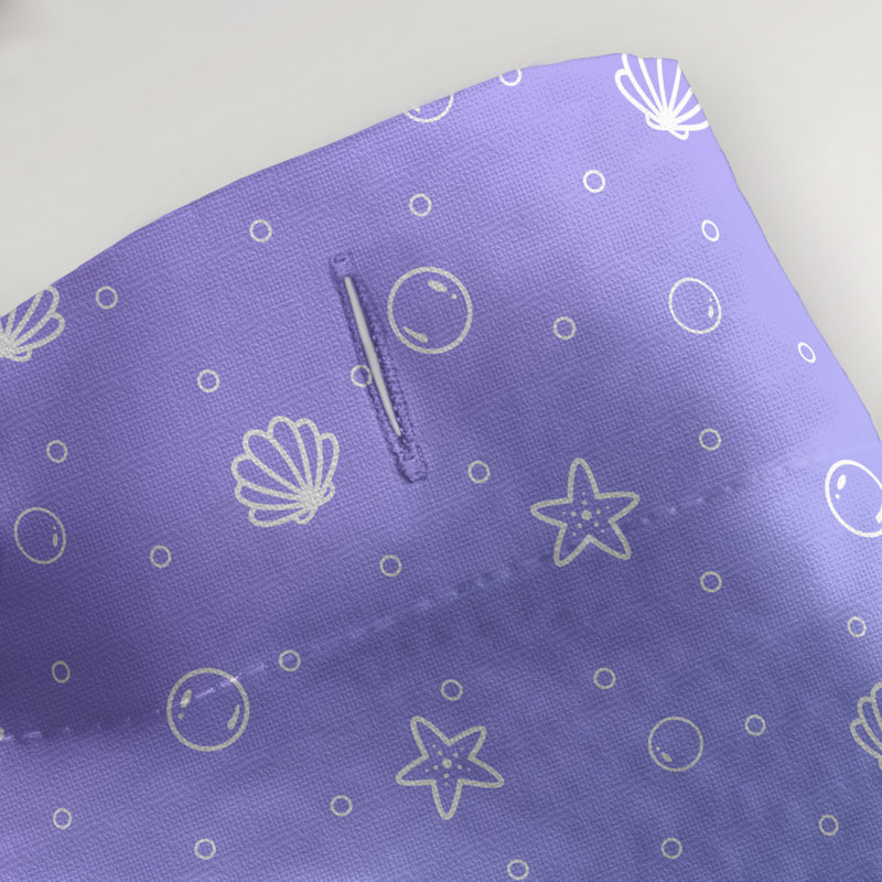 Rideau de douche Seashell, Mauve / bleu sarcelle