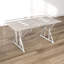Table de cuisine extensible de style nordique, table de salle à manger extensible, avec base en tréteaux robuste