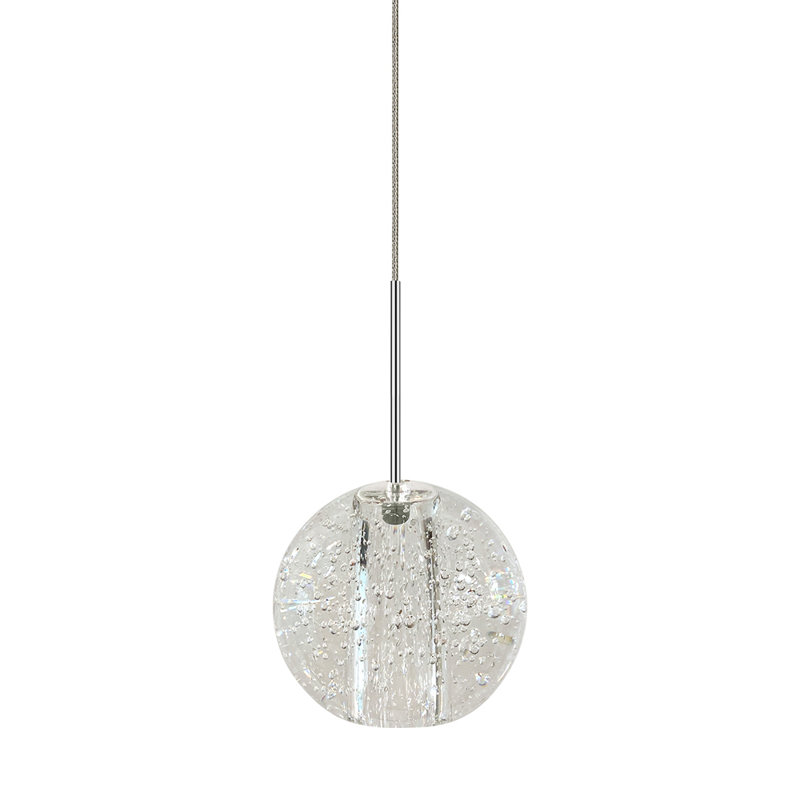 Gracie 1 - Light Pendant, 5.5" H x 6" W x 6" D, Polished Nickel