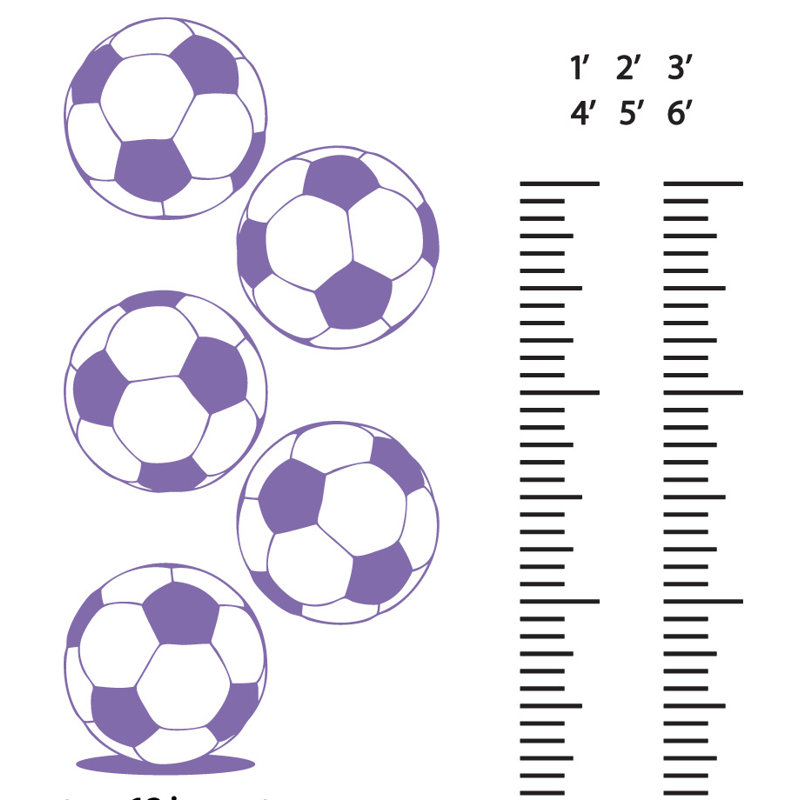 Décalcomanie murale graphique de croissance foot, Lavande