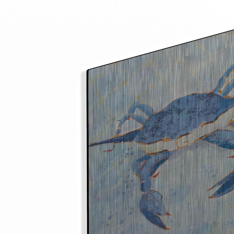 Luxe Blue Art «Blue Crab VI» par Phyllis Adams, Me «Blue Crab VI» par Phyllis Adams