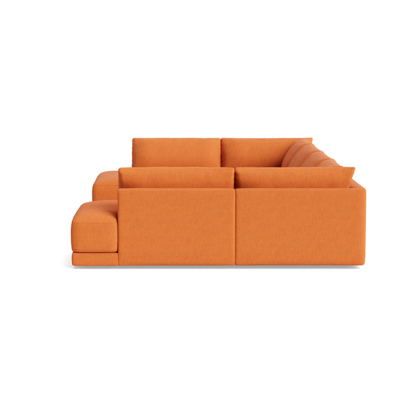 Eva Sectional, Performance Weave - Carrot